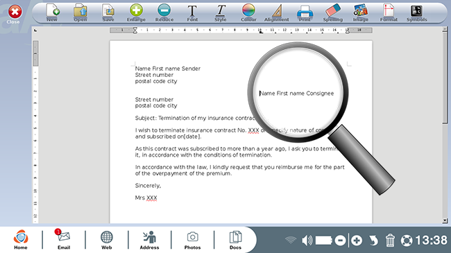 Insert a tabulation