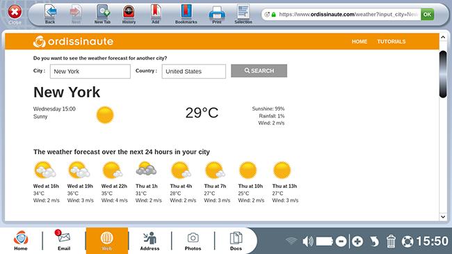 weather prevision for the city