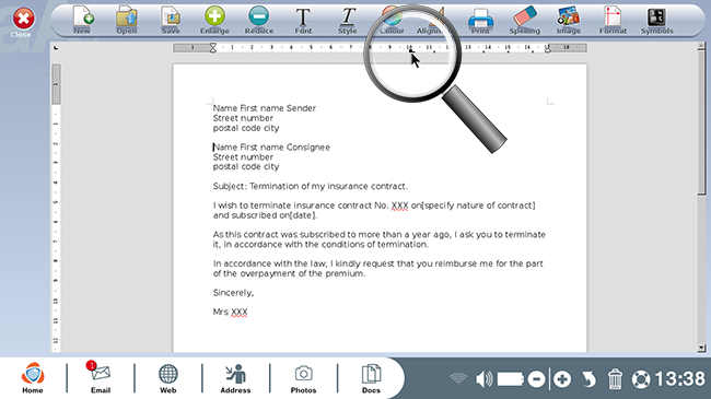 Insert a tabulation