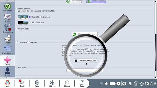 Format a USB key